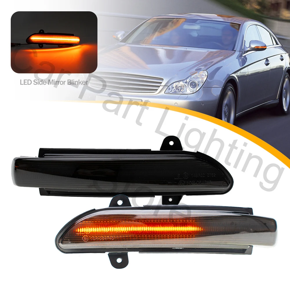 Dynamic Side Mirror Turn Signal Lights Sequential Blinker Indicator For Benz CLS-Class W219 C219 W221 V221 W211 S211 W216 C216