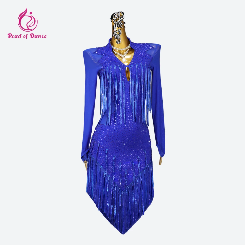 Latin Dance Dress Practice Clothes Women Elegant Evening Skirt Girl New Cabaret Ball Sexy Prom Sport Suit Line Wear Long Costume