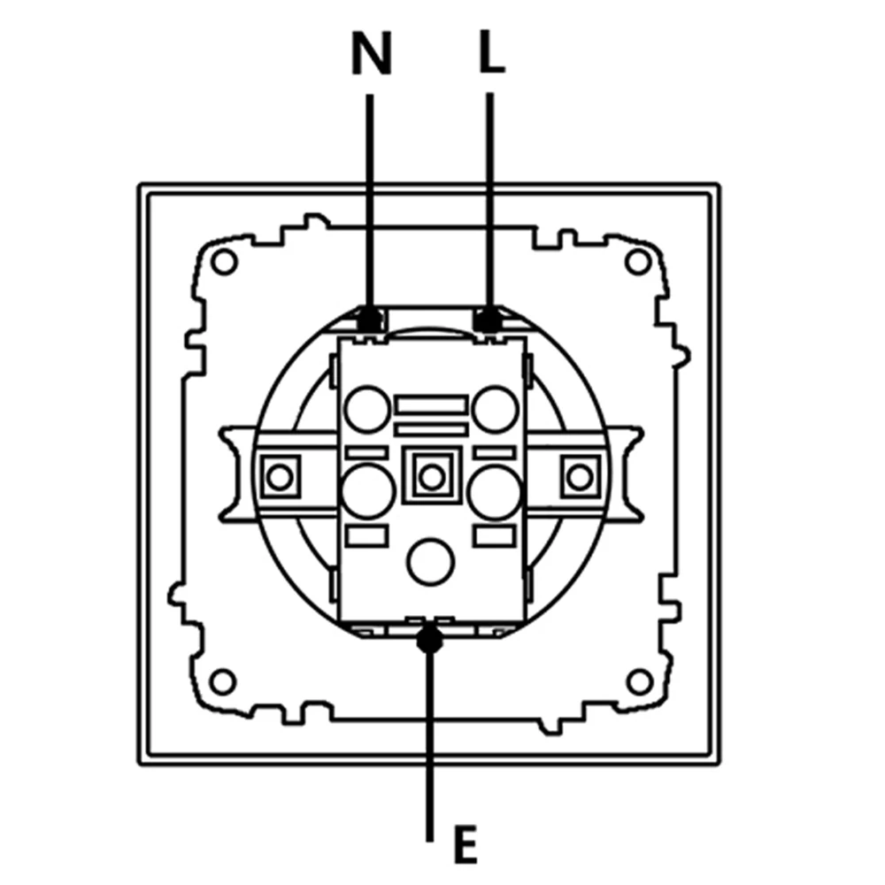 أسود مع مقبس الحائط الأرضي منافذ كهربائية طلاء مثبطات اللهب البلاستيك فرنسا القياسية لوحة أكريليك لوحة مقابس الطاقة #5