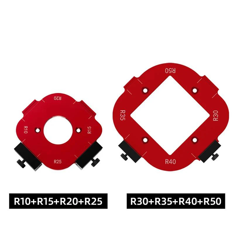 Woodworking Router Templates R10-R50 Radius Jig 4 in 1 Arc Angle Positioning Template, Corner Radius, Reusable Positioning Tools
