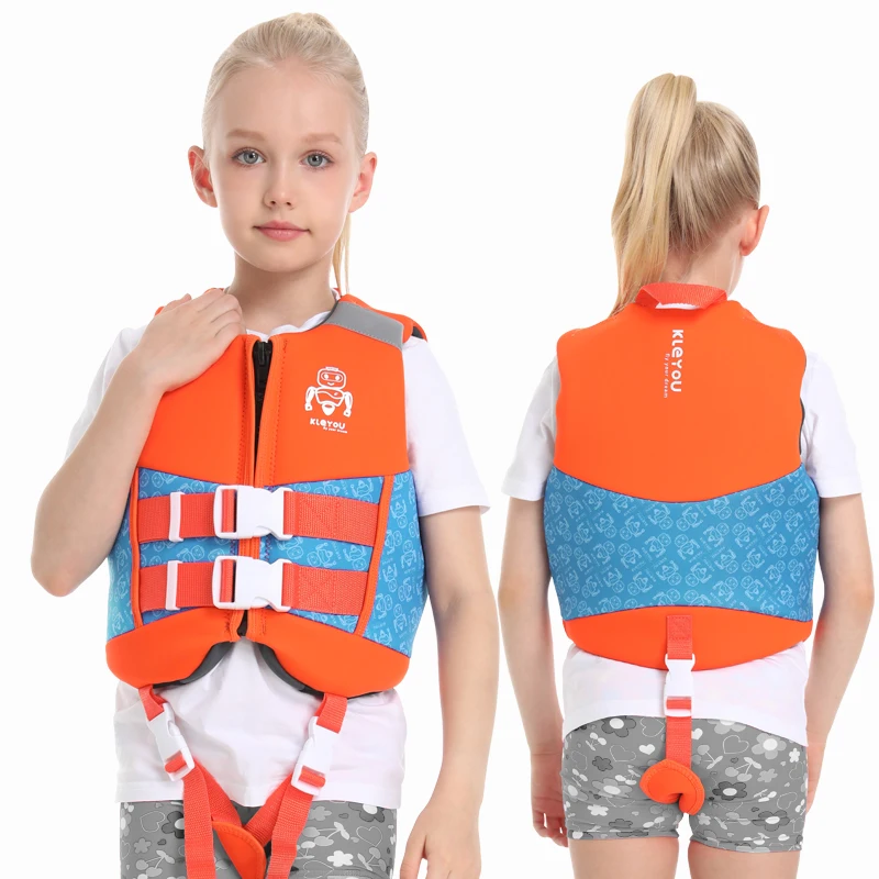 Jaqueta salva-vidas de neoprene para crianças, Colete salva-vidas flutuante, Meninos e meninas surfando coletes, Flotação de mergulho, Criança