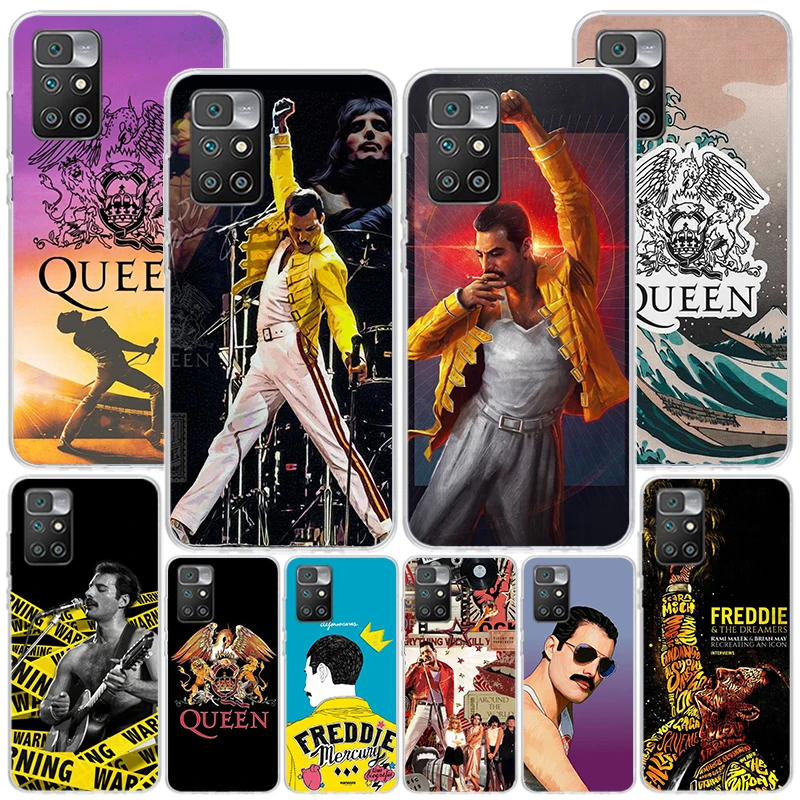 Rock Funky Freddie Mercury Queen Phone Case For Xiaomi Redmi 12 12C 10 10C 10A 9 9A 9C 9T 8 8A 7 7A 6 Pro 6A K70 K60 K40 K20 S2