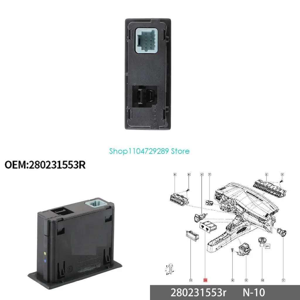 D8KE 33352430 USB Control Unit Input Device Module 280231553R untuk CLIO 2020