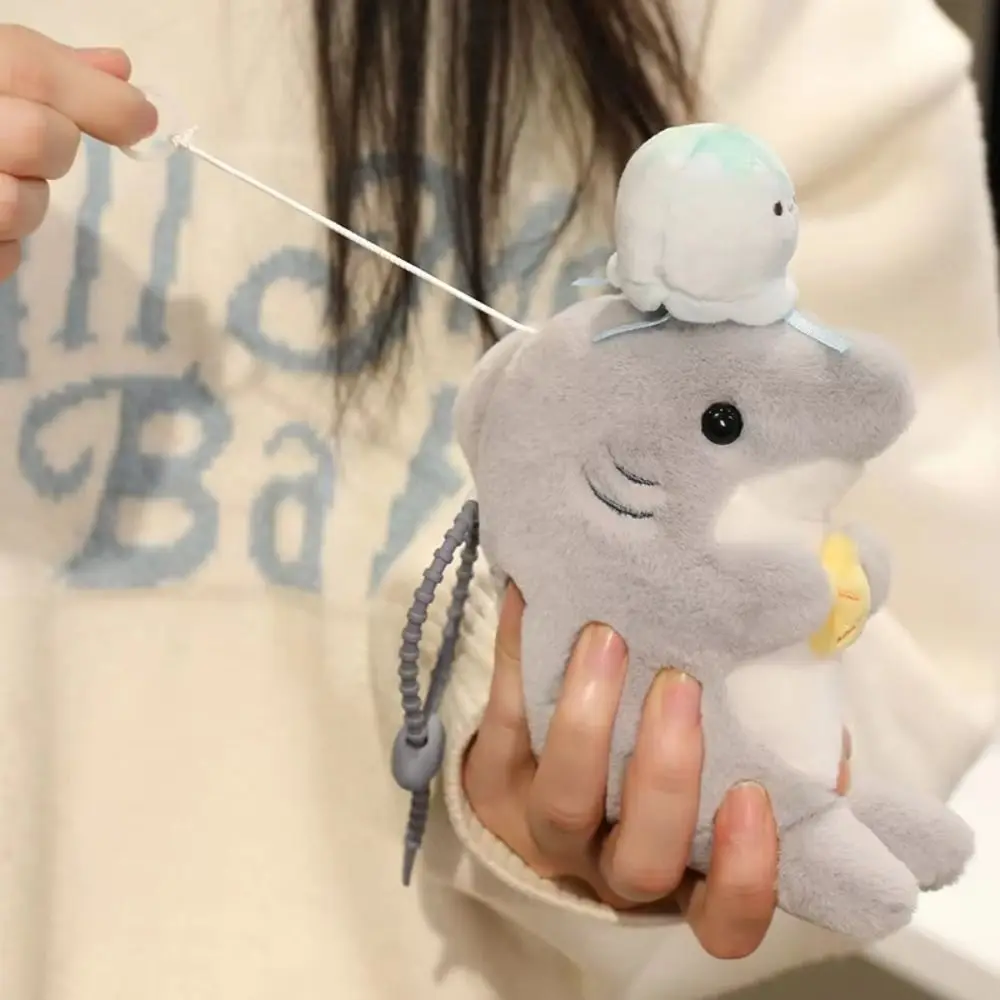 Boys Girls Sea Animal Otter Seal Stuffed Animal Marine Organism Shark Platypus Rotatable Cartoon Stuffed Otter Birthday Gift