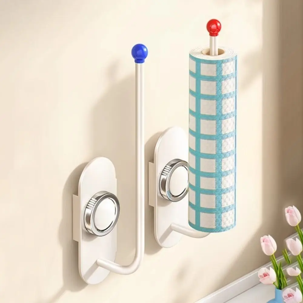

Organizer Reusable Tissue Holder Traceless Adhesive Suction Cup Hooks Punch Free Hanging Type Paper Towel Holder Kitchen