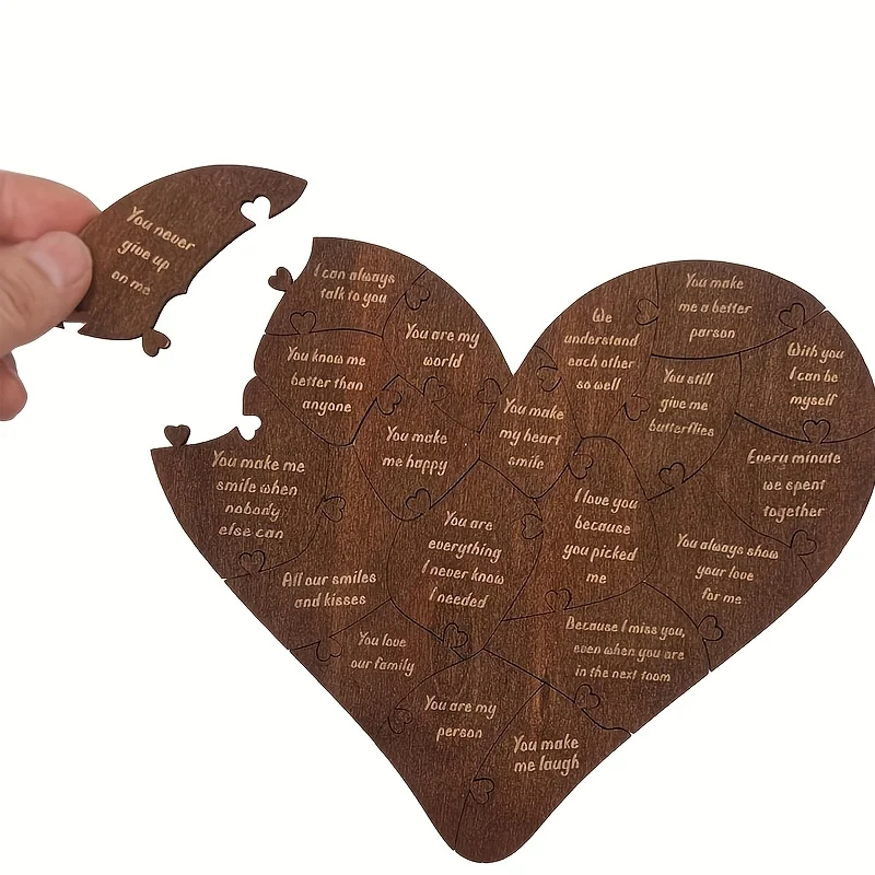 Heart-Shaped Wood Panel Reasons I Love You Mother's Day Gifts Family Party Supplies Perfect Valentine's Day Birthday Gifts