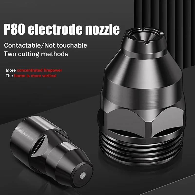 Kit Obor Pemotong Plasma P80, Nosel dan Elektroda, Desain Pemotongan Besi Bekas, Penghapusan Cepat Gas dan Terak Las, Alat Penyolderan