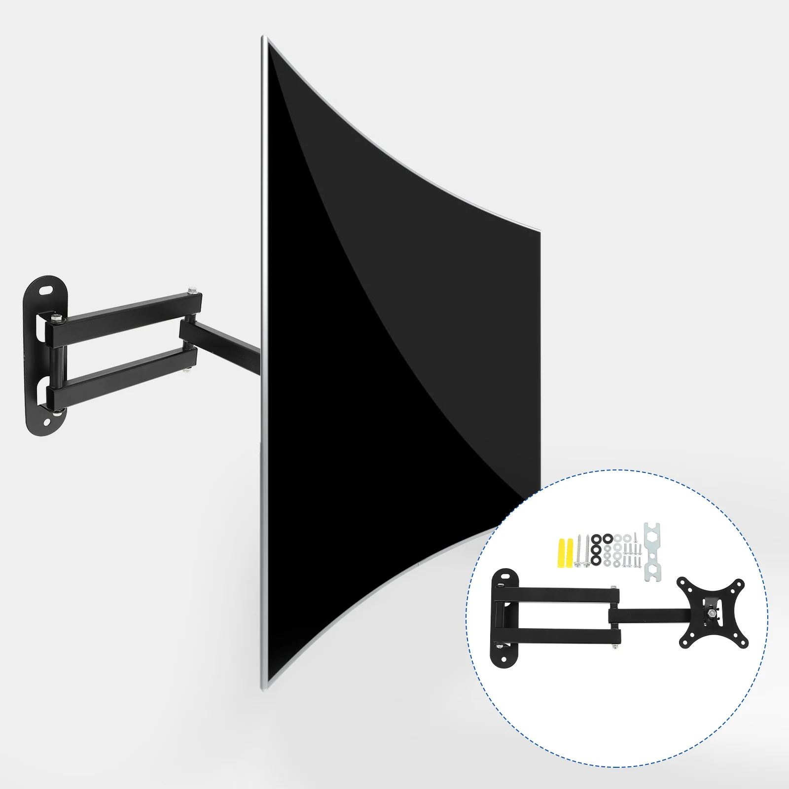 

LCD Monitor Stand Practical Wall Bracket Mount Arm Articulated Adjustable Swivel Holder Stainless Steel Telescopic Desk Tilt