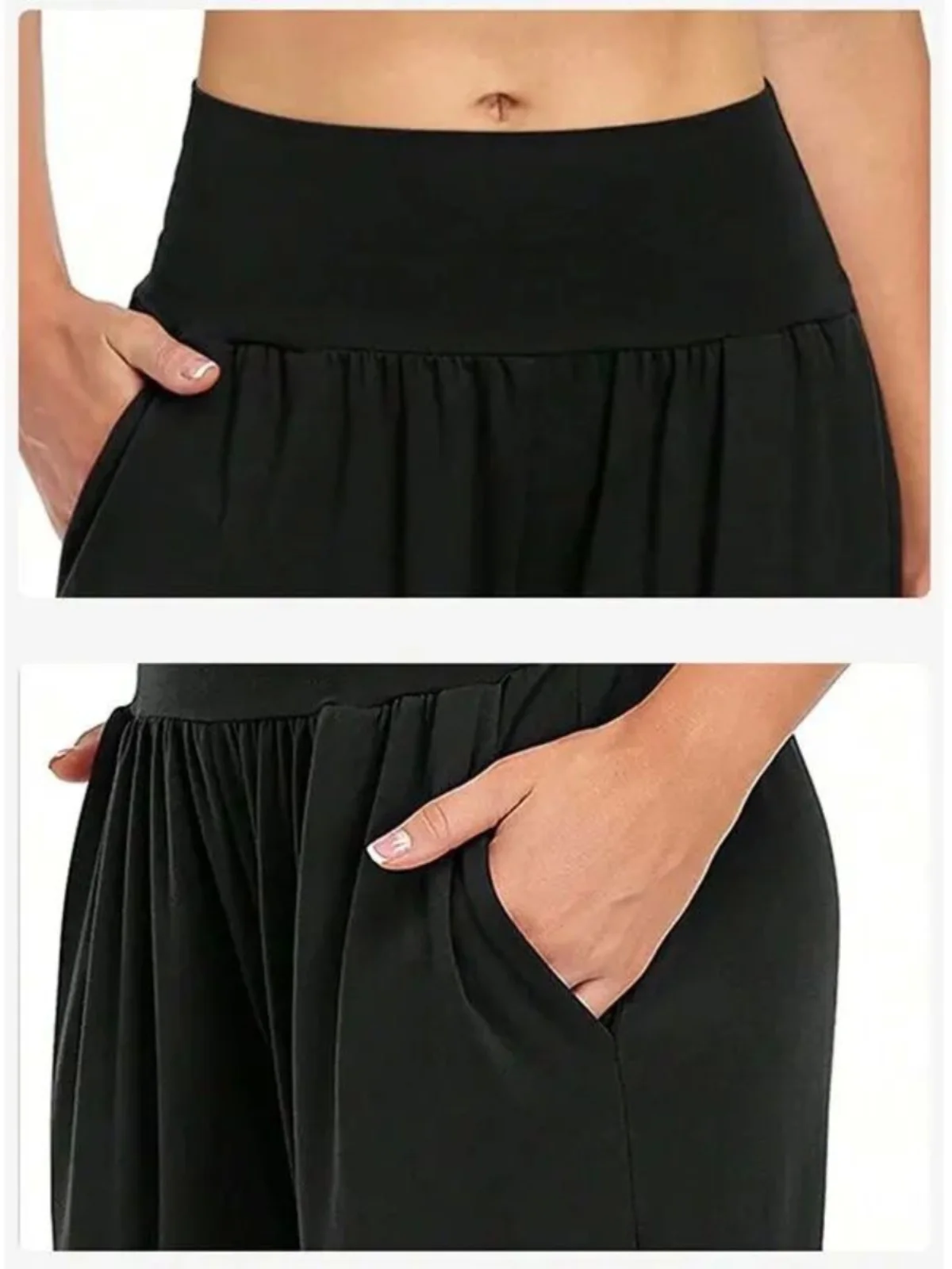 Plones de Yoga Casus de Pierna Recta y Cintura Alta, Estilo Urbano, Bloques de Color, Fibra de Poliéster, Plones d...