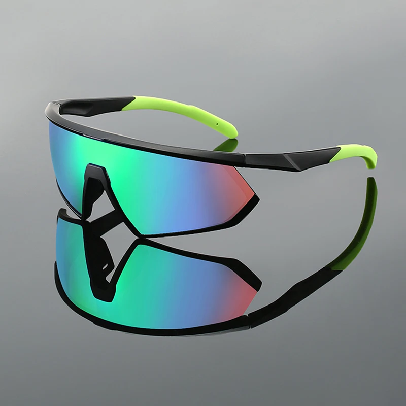 KAMMPT New Y2k Sports Goggle Men 2024 Mirror Punk Style Outdoor Cycling Sunglasses Trendy Wrapped Round Futuristic Hiking Shades