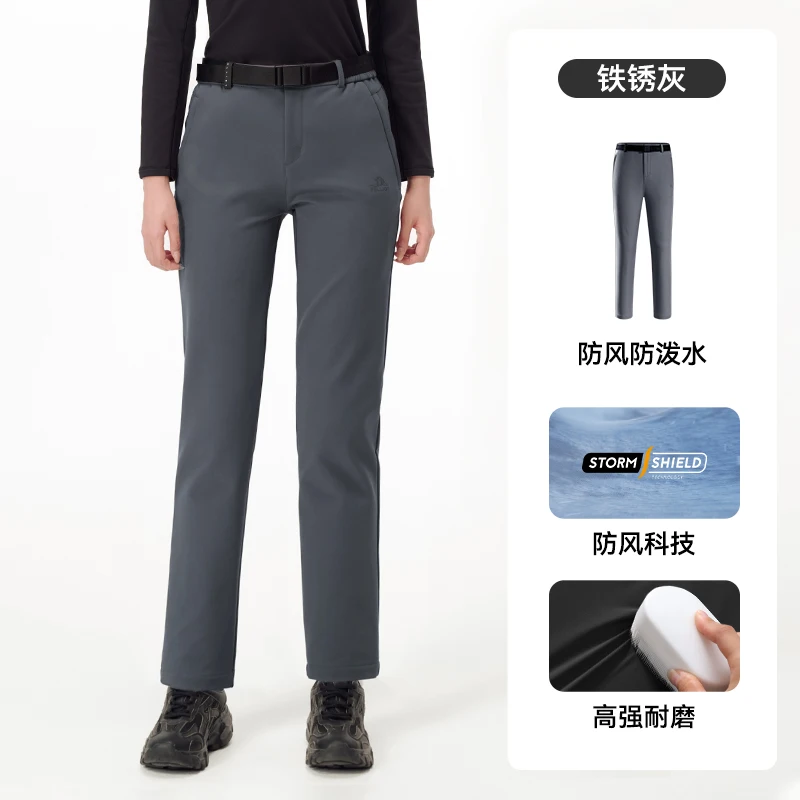 Pelliot الرجال الشتاء تمتد سراويل للتسلق الرياضة في الهواء الطلق النساء الصوف سوفتشيل بنطلون الجبلية الرحلات السراويل مقاوم للماء