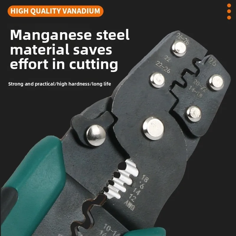 متعددة الوظائف العقص كماشة سلك متجرد القاطع المكشكش 10-26AWG العقص أداة محطات المشبك الكهربائي أدوات صغيرة #3