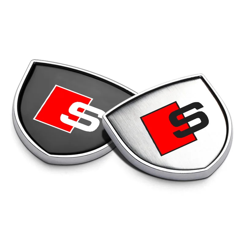 1 قطعة ثلاثية الأبعاد المعادن السيارات درع الباب شعار جسم السيارة شارة ملصق لأودي A4 A3 A5 A6 A7 A8 Q3 Q5 Q7 Q8 B5 B6 B7 B8 B9 Q7 8P 8V 8L