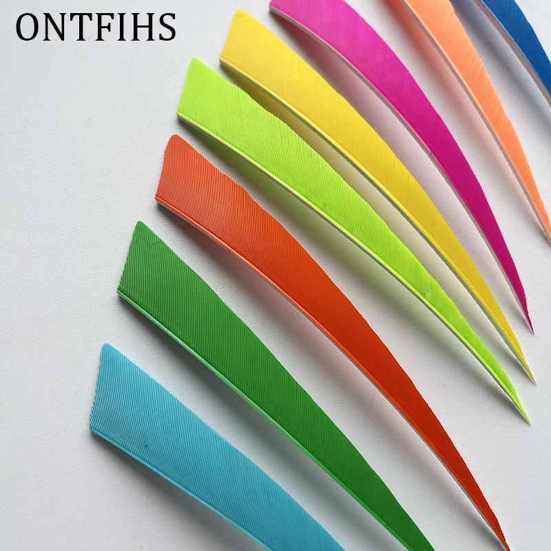 50 Pcs ONTFIHS Arrow Feather 5inch Natural Turkey Arrows Feathers Archery Arrow Fletch Fletching for Shooting Outdoors -War