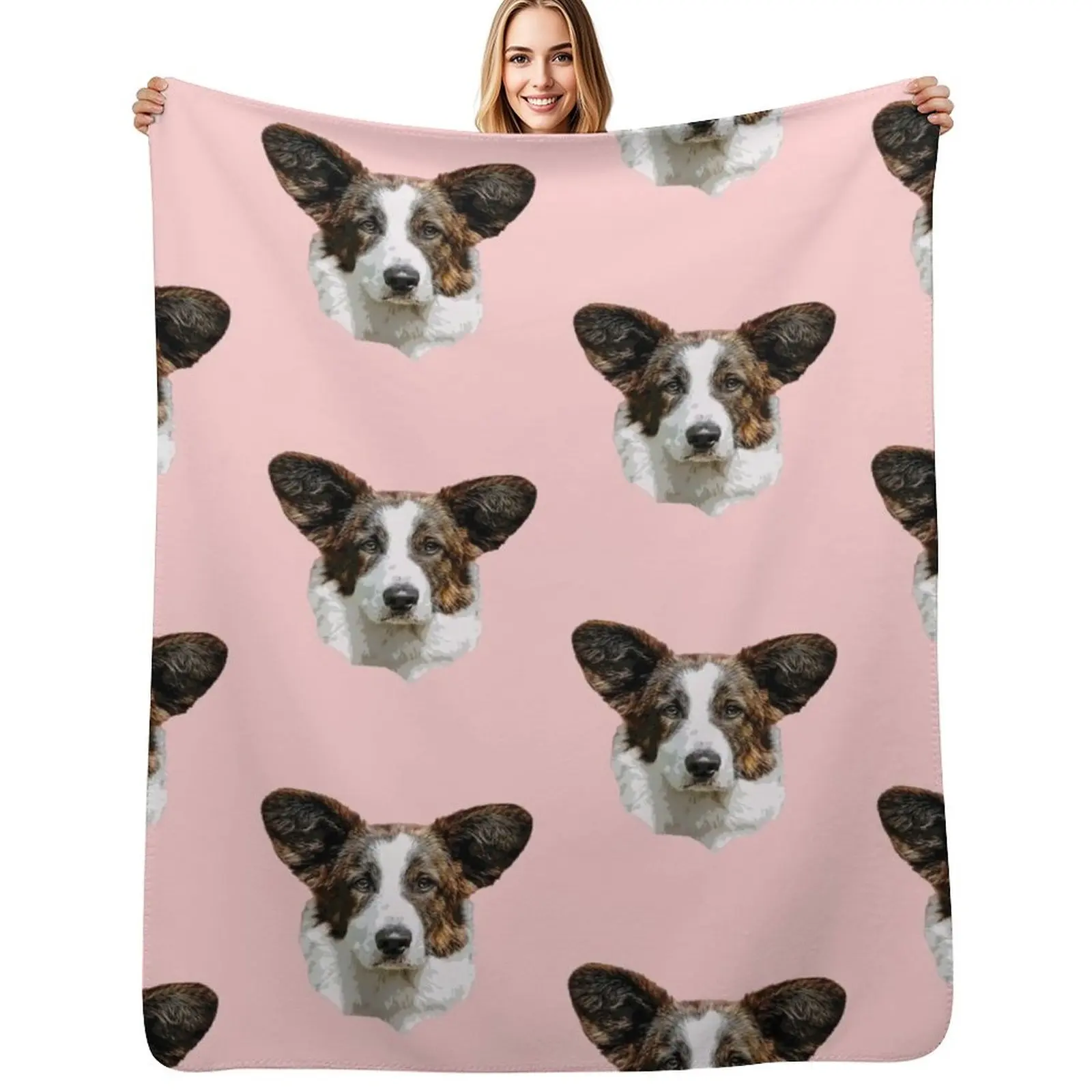 Corgi Cardigan Brindle Beauty Throw Blanket Multi-Purpose Decorative Sofas Shaggy Thins Thermal Blankets