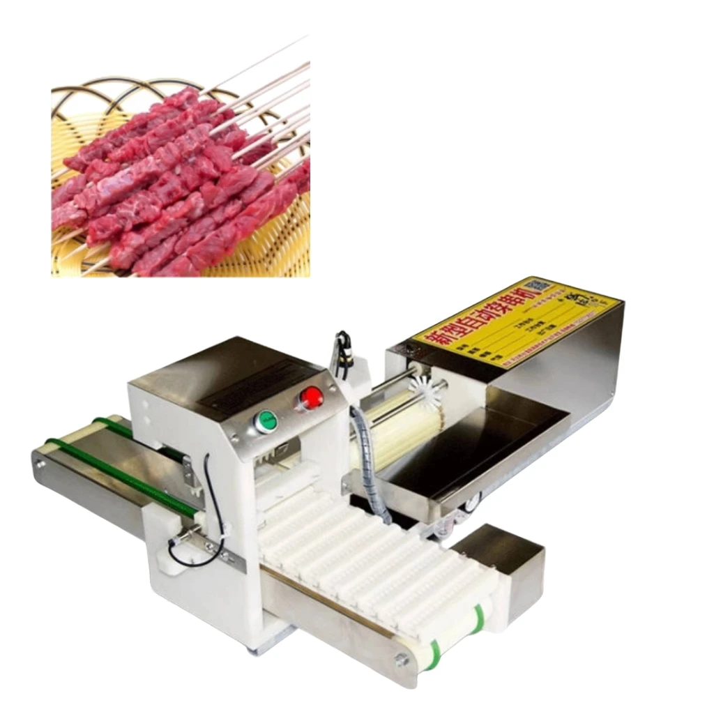Электрическая машина для приготовления шашлыка, автоматическая машина для приготовления мясных шампуров, хорошая производительность, автоматическая машина для приготовления мясных шашлыков