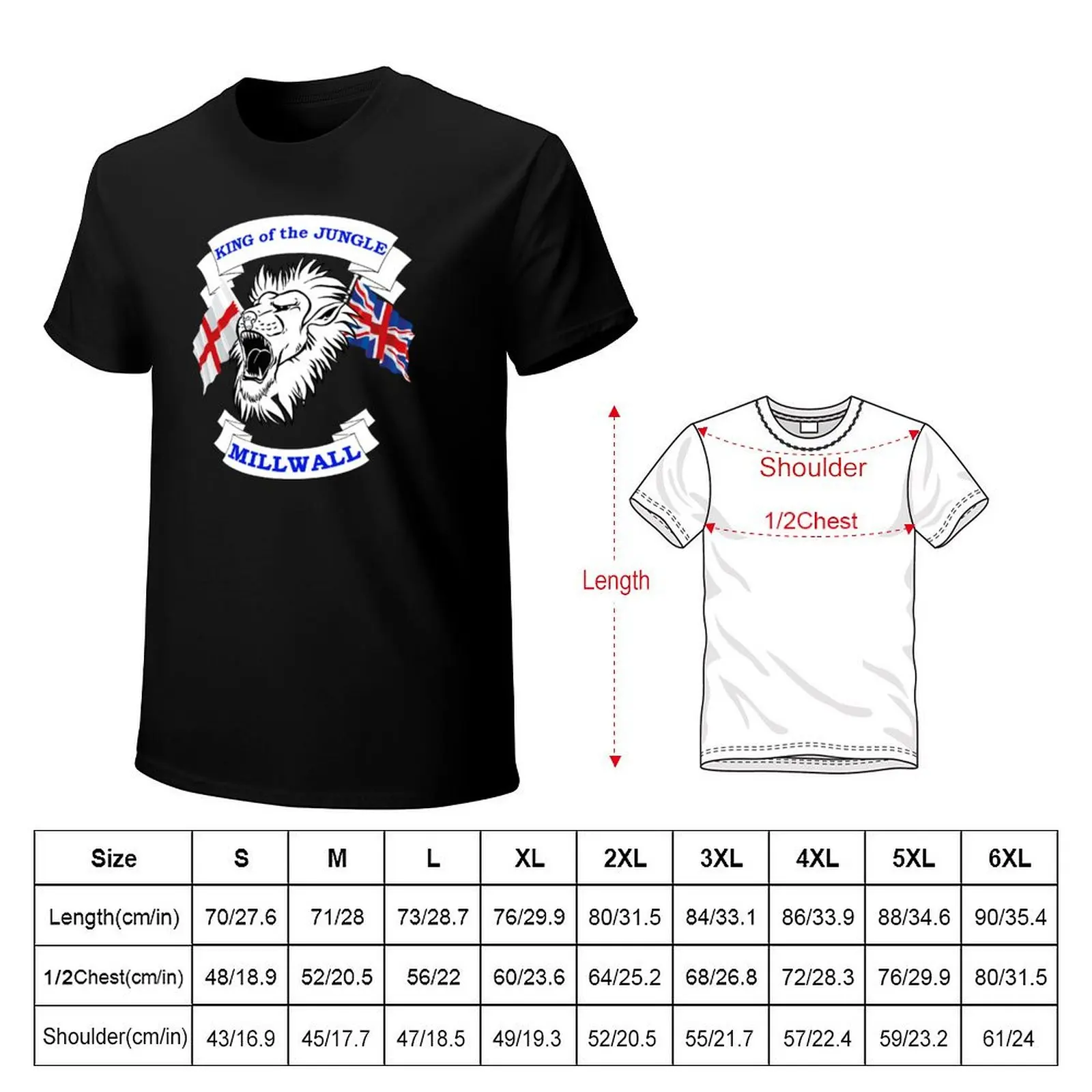 Millwall - King Of The Jungle T-Shirt man t shirt summer T-Shirt