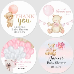 Custom Bear Collection Logo Wedding Birthday Party Sticker Personalize Your Label Gift Box Birthday Party Seal Sticker Self Adhe