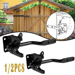 1-2 PCS Self-Locking Gate Latch Carbon High Quality Steel Post Mounted Lever Locking Fence Gate Latch Catch Resistant Safe Lock