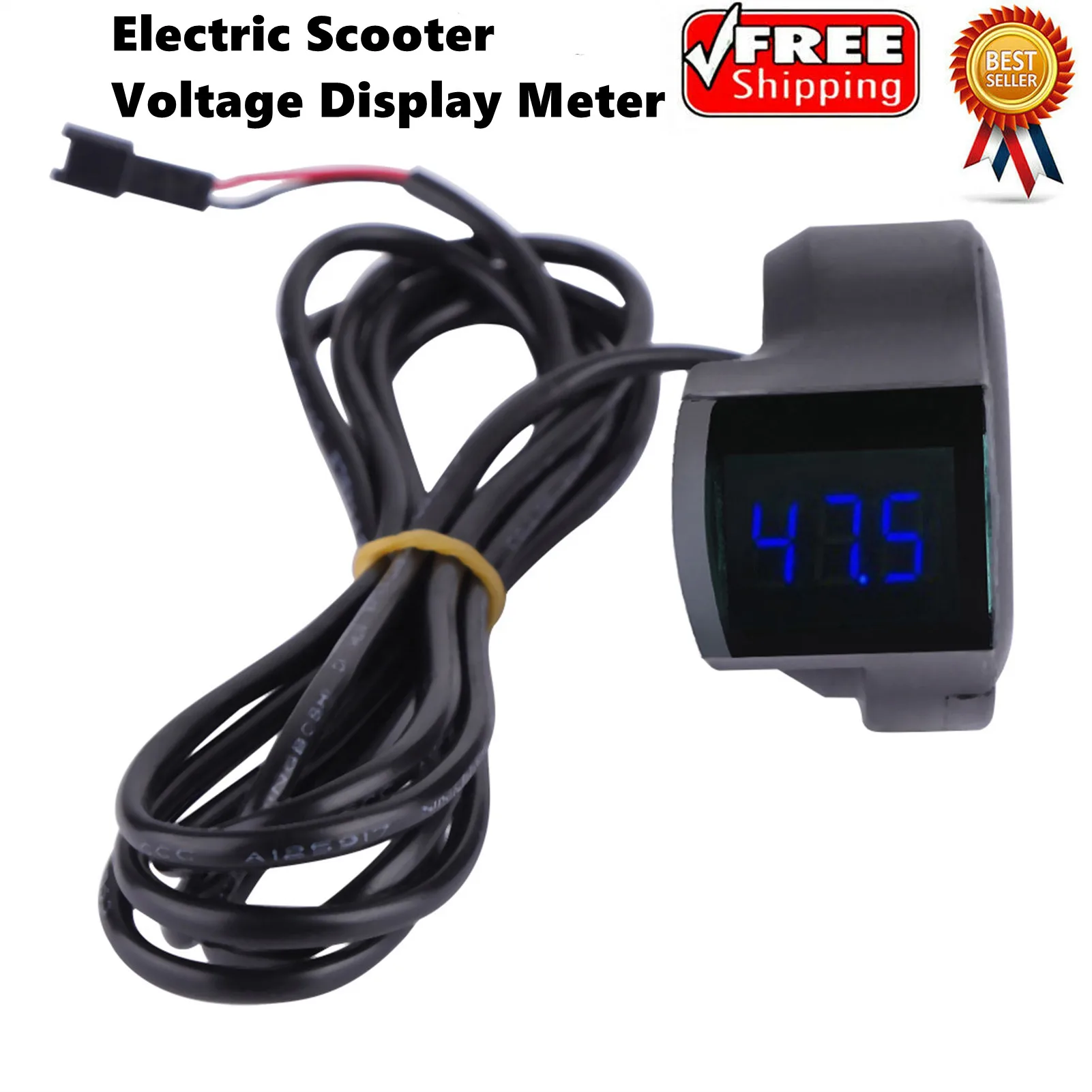 12-99V Universal Electric  Voltage Display Handlebar Voltmeter Display for Electric Bike Scooter E-bike Accessories Tools