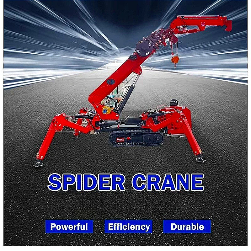 All Terrain Mini Spider Crane Tracked Lifting Machine for Roof Work and Confined Area Access Customized Versatile Handler Price