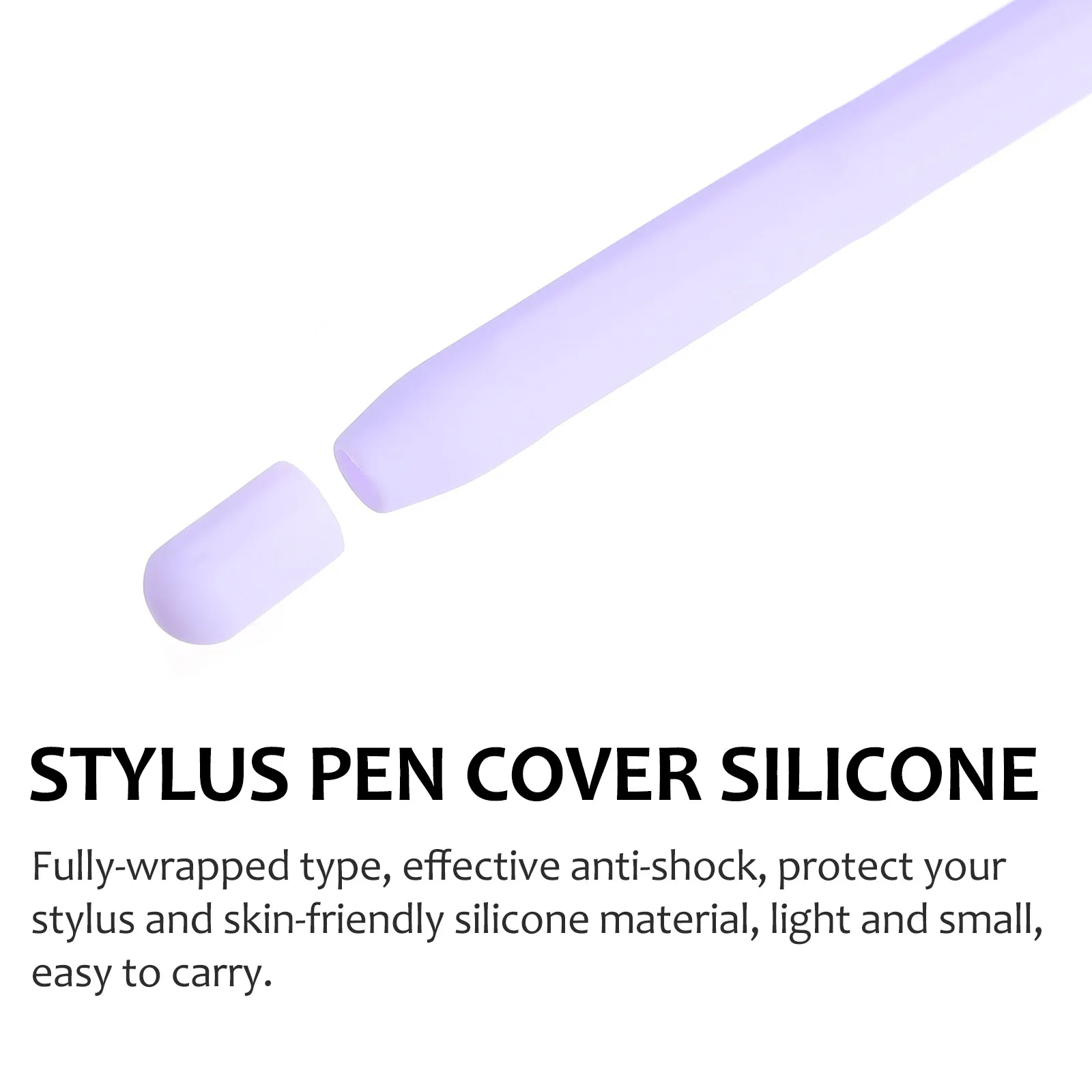 2-Pack Stylus Pen Protective Cover Silicone Sleeve for Pencil 2 Modern Design Shockproof Drop-Resistant Washable