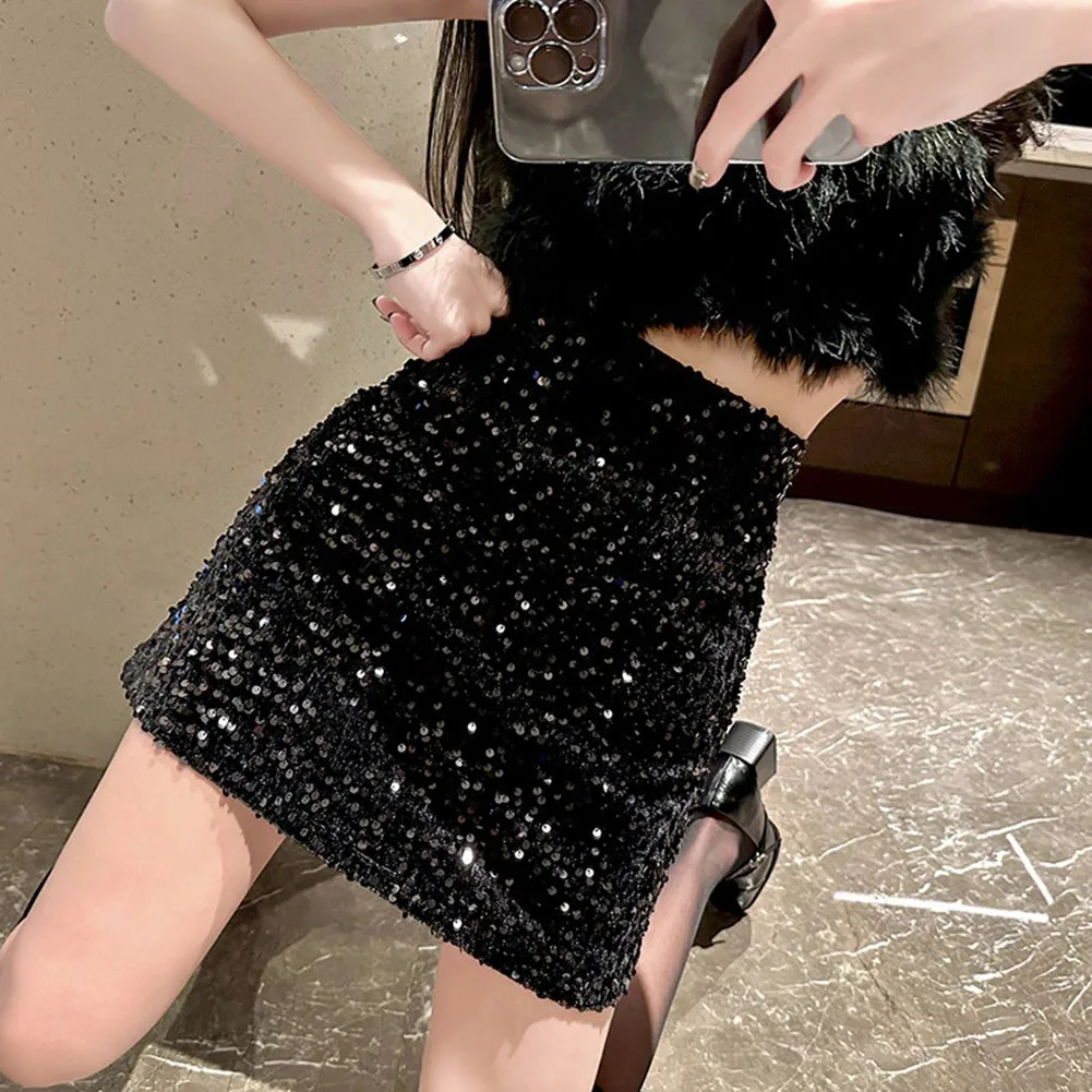 المرأة مثير تنورة ضئيلة ملابس للنادي تنورة خط 2024 تنورة نسائية العلامة التجارية الجديدة حالة نادي الملابس طول منتظم