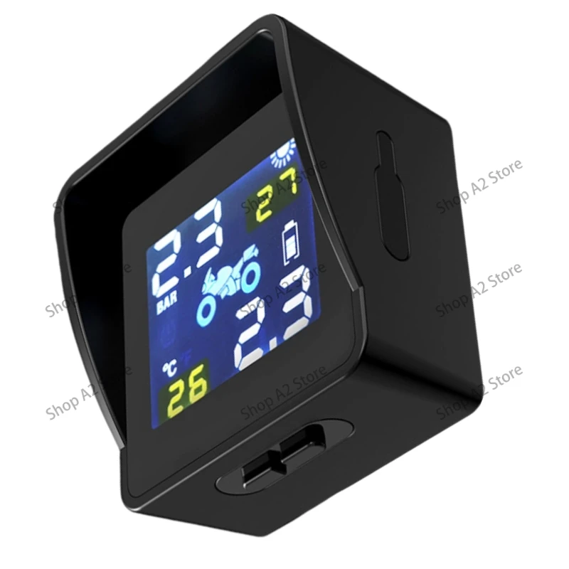 Easy Install Front-End Wireless Tire Pressure Sensor, Pressure Monitoring Accessory for Three-Wheel Motorcycle