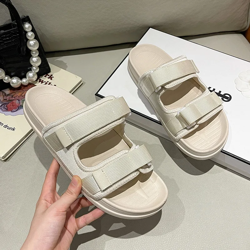 Slippers Women's Summer Outer Wear Muffin Soft Bottom Fashion Hundred Magic Outdoor Thick Bottom Non-slip Beach Sandals Men