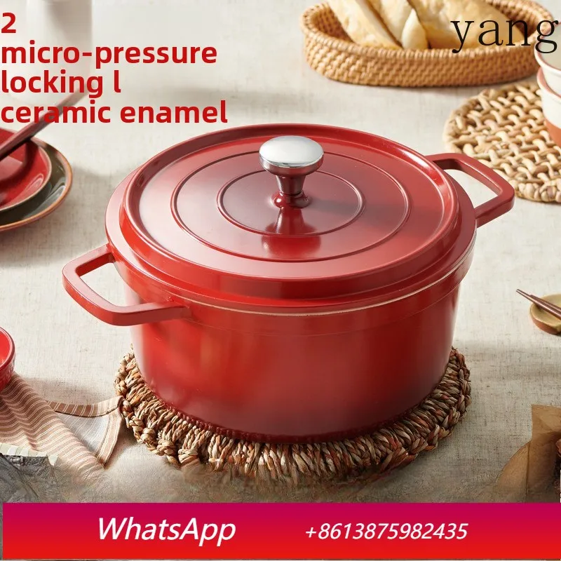 

Yjq enamel pot household gift housewarming gift stew cup casserole non-stick
