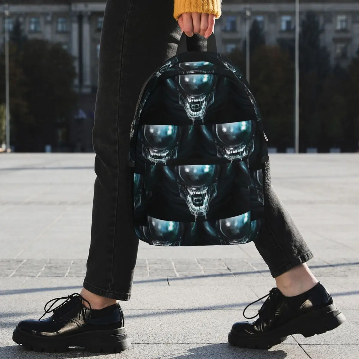 Xenomorph Alien Backpack Student BookBag Boys Girls School Bag Laptop Shoulder Bags