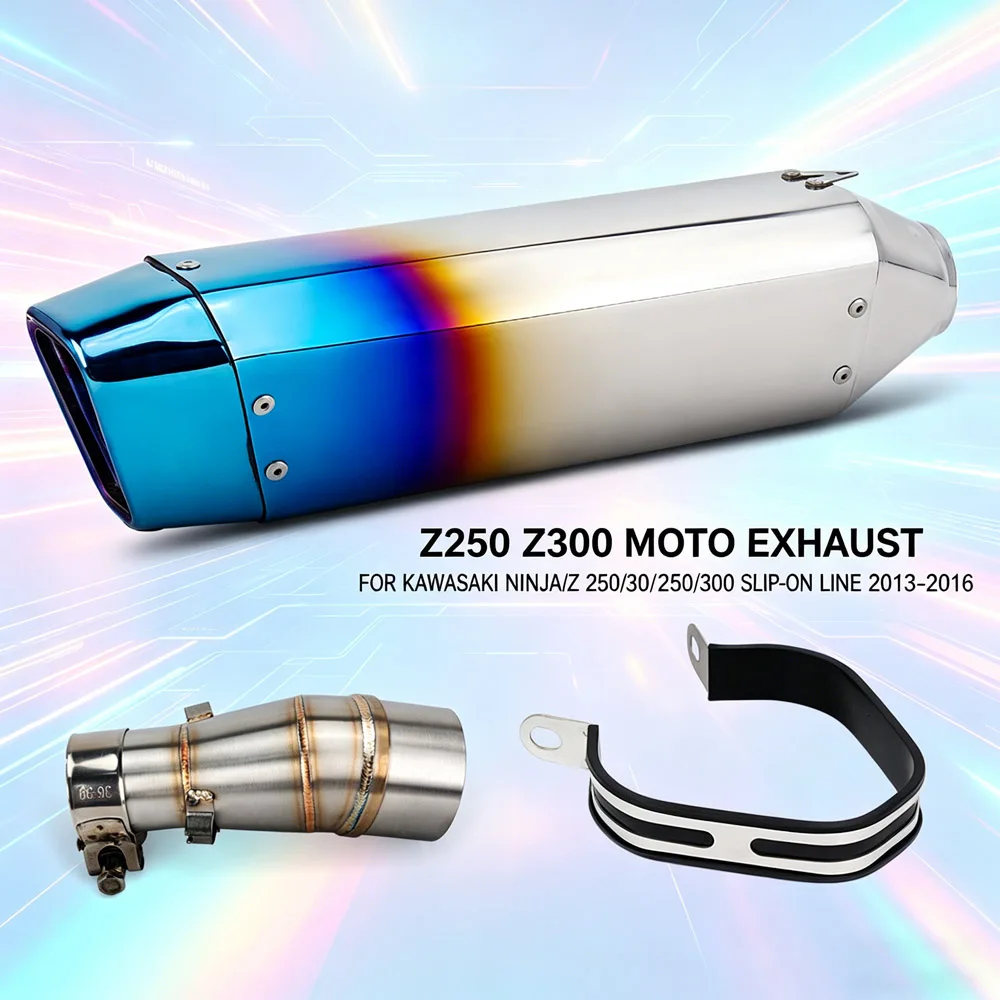

Slip On Line For Kawasaki Ninja250 Z250 Ninja300 Z300 2012-2016 Motorcycle Exhaust Kit Racing Escape Muffler With DB Killer