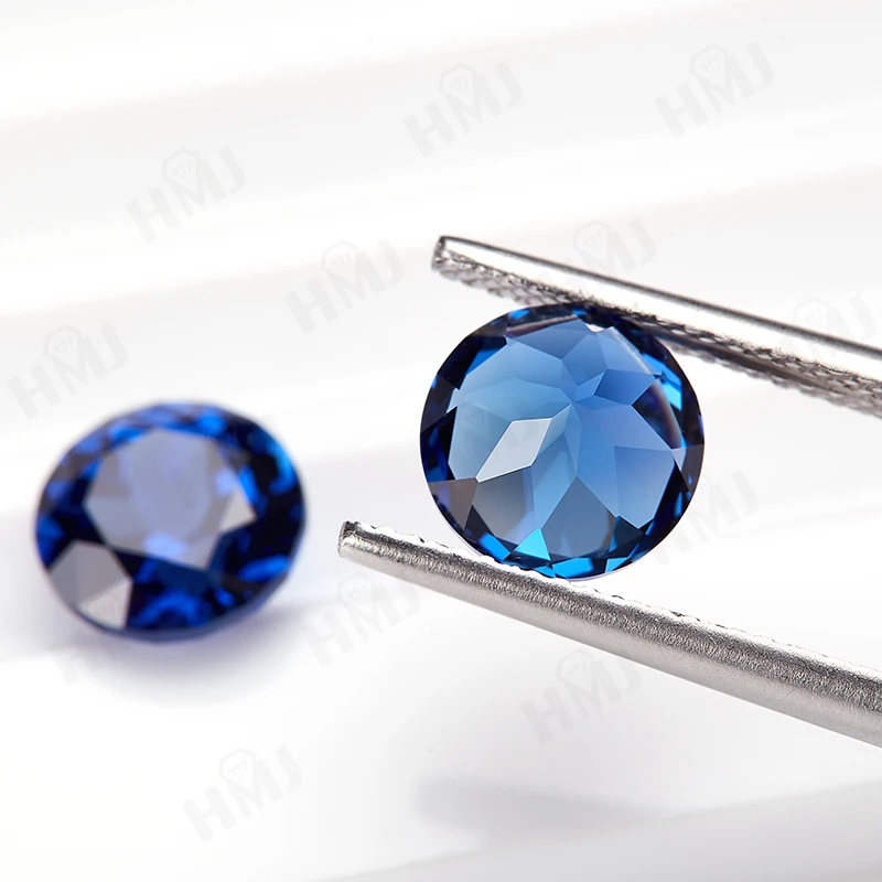 Lab Grown Sapphire Round/Oval/Pear/Heart/Princess/Elongate Cushion/Emerald/Cushion Shape AGL Certificate Beads for Bracelets