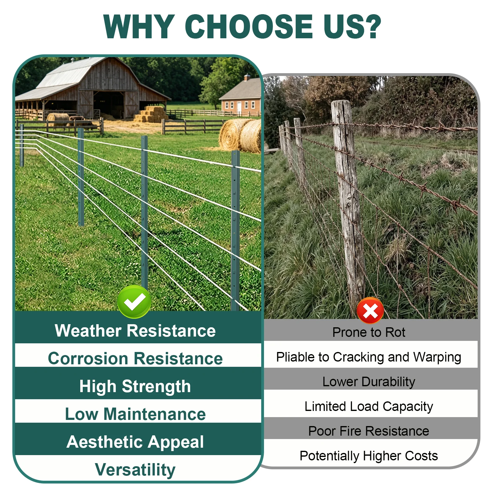 3/5/6/7FT Fence Post, No Dig T-Post Heavy Duty Metal Fence Post Sturdy Steel Fence Stakes for Garden Yard Lawn Farms Outdoor Wire Fencing
