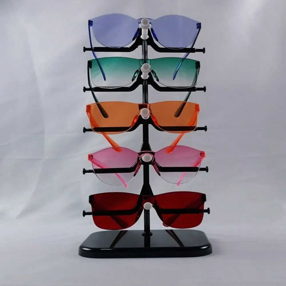 5/10 Pairs Glasses Display Stand Sunglasses Rack Shelf Eyewear Eyeglasses Frame Organizer Show Holder Tray 5 Layer Space Saving