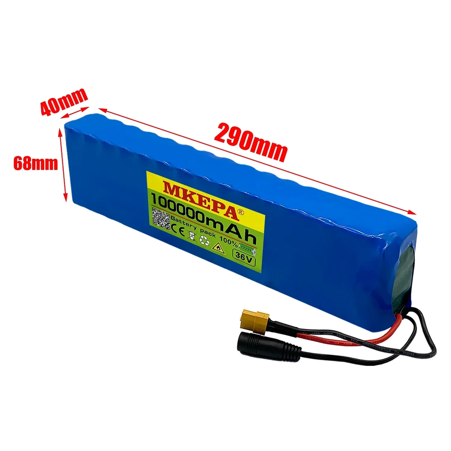 36V 100Ah 18650 batteria al litio ricaricabile 10 s3p 1000W potenza modificata bicicletta Scooter veicolo elettrico con BMS