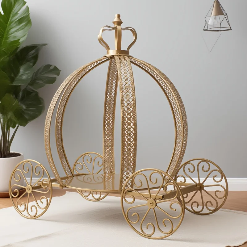 

25" Ultimate Pumpkin Coach Cake Stand -Giant Metal Centerpiece for Weddings, Bridal Showers & Parties | Enchanting Decor with Go