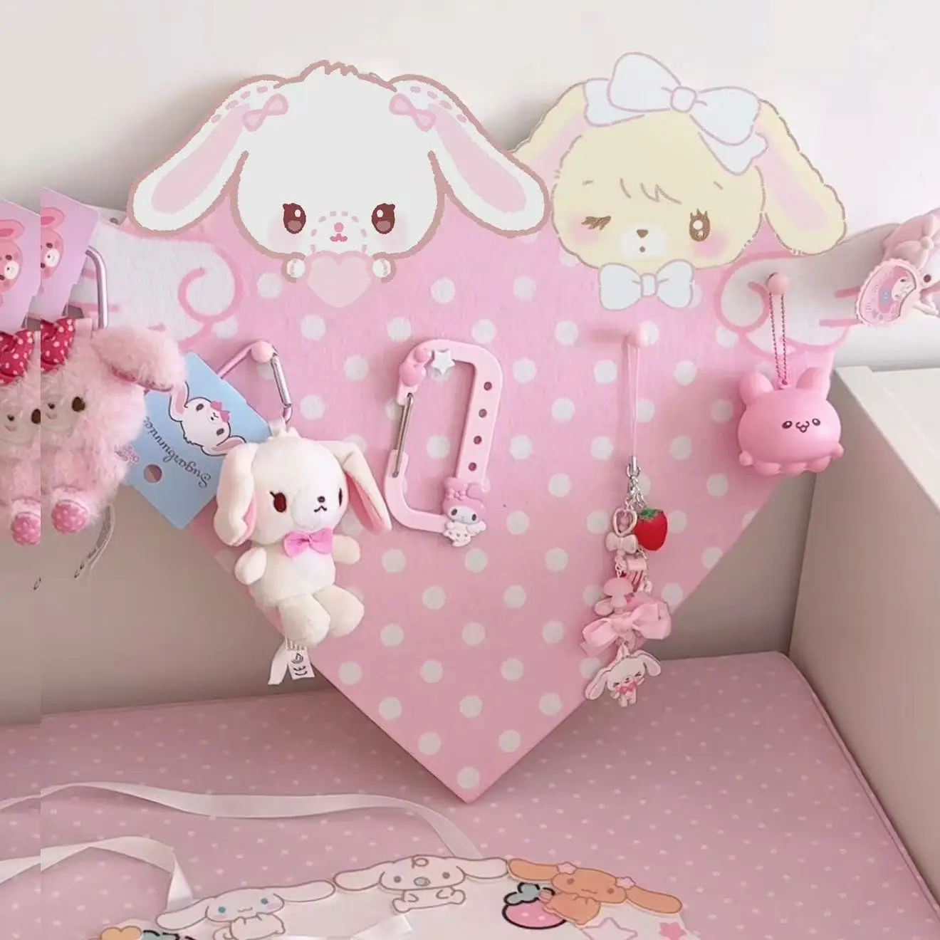 جديد لطيف الكرتون الأرنب ورأى الديكور لوحة الفلين جدار صور رسالة مجلس جدار لكمة خالية لا ضرر جدار غرفة الديكور #5