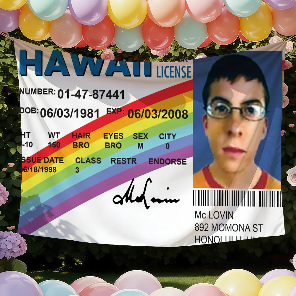 Mclovin flag Decorative Banners Suitable For Outdoor Camping Family Parties And Garden Walls Gift
