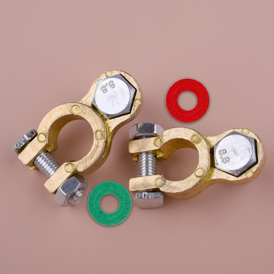 

1 пара универсальных морских автомобильных лодок RV M10, латунные клеммные разъемы для аккумулятора, набор зажимов