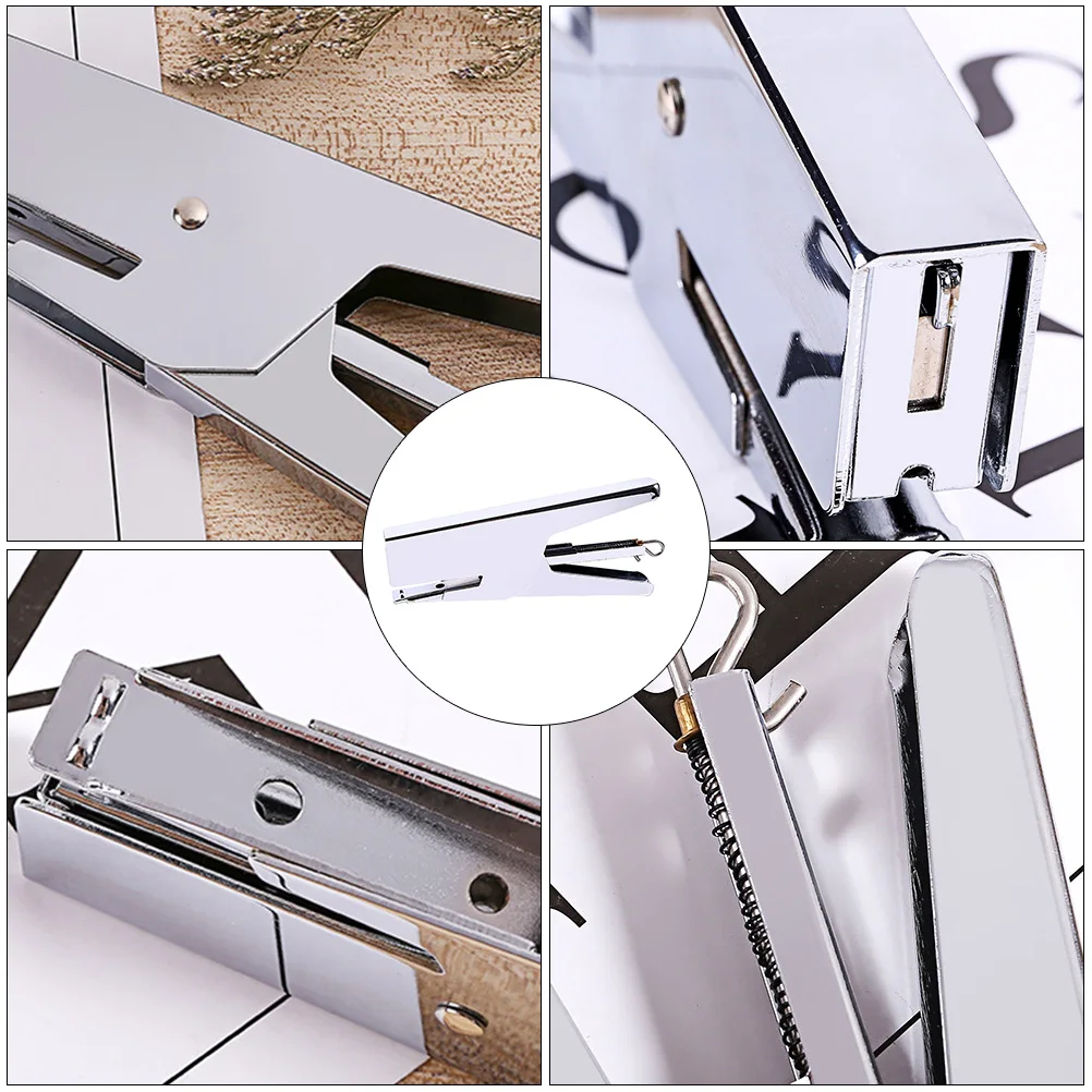 

Metal Stapler Heavy Duty Desktop Portable 180 Degree File Binding Tool Office Stationery Mini Student Use Practical Gift