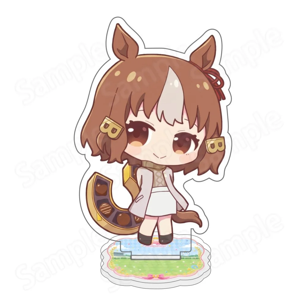 Hot Anime Umamusume 6CM acrylic Q-version cute character figurine standing model for tabletop decoration keychain