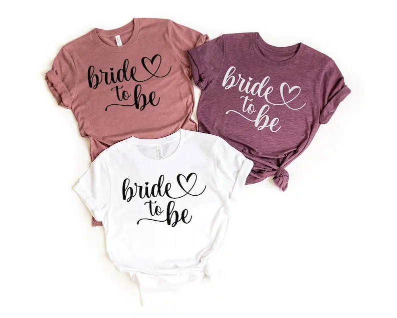 

Bride Shirt, Bride to Be, Engagement Shirt Honeymoon Bridal Gift Wedding Short Sleeve Top Tees O Neck 100% cctton Fashion goth