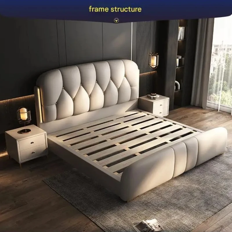 

Modern Bedroom Bed Queen Luxury King Size Sun Beauty Italian Minimalism Bed Girls Design Sleeping Princess Unique Furniture
