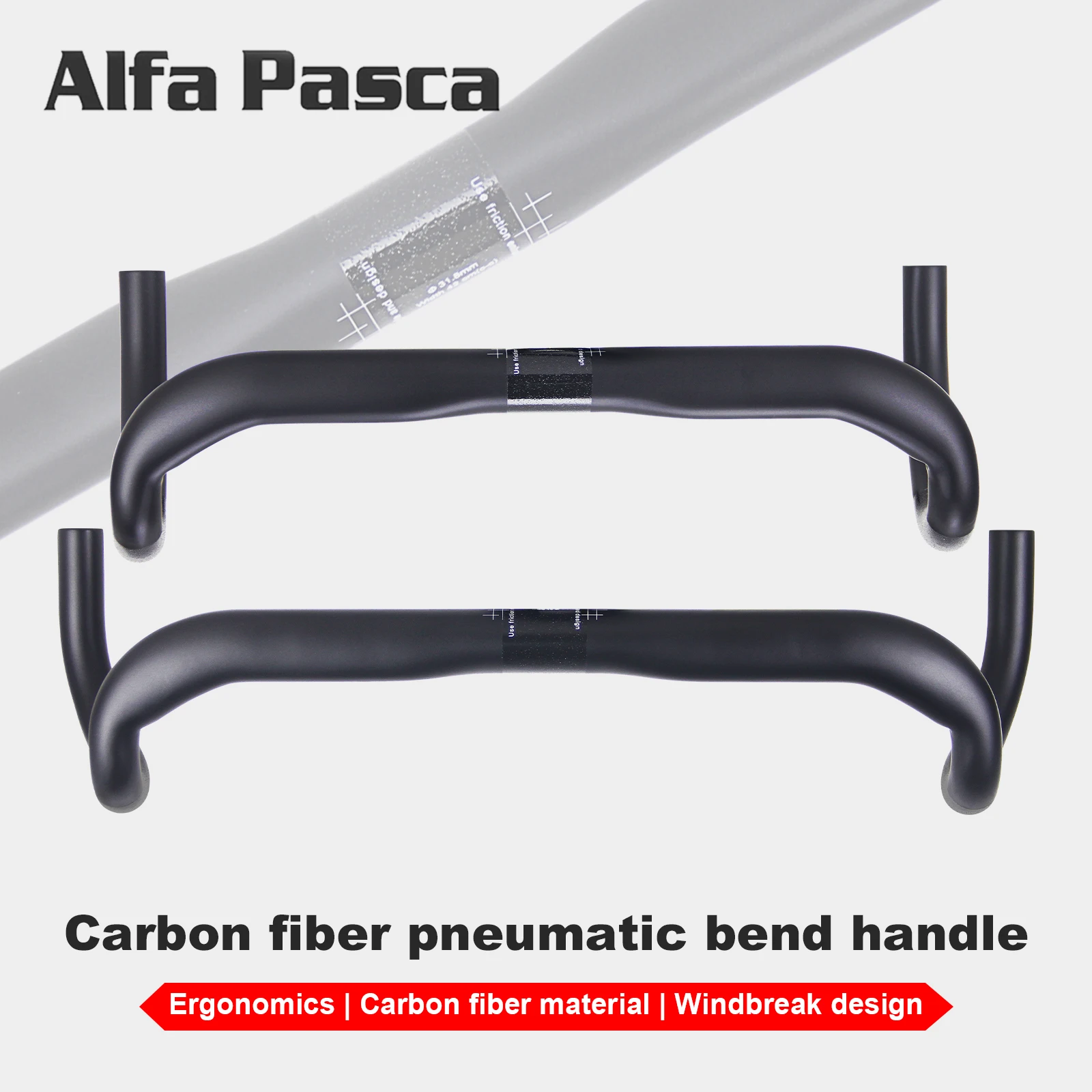 Alfa Pasca Rennradlenker 15 Grad Flare mit Innenkabelführung Dropbar 458/478/498mm Fahrrad-Biegelenker Leichtgewichtige Fahrradteile – Detail 1