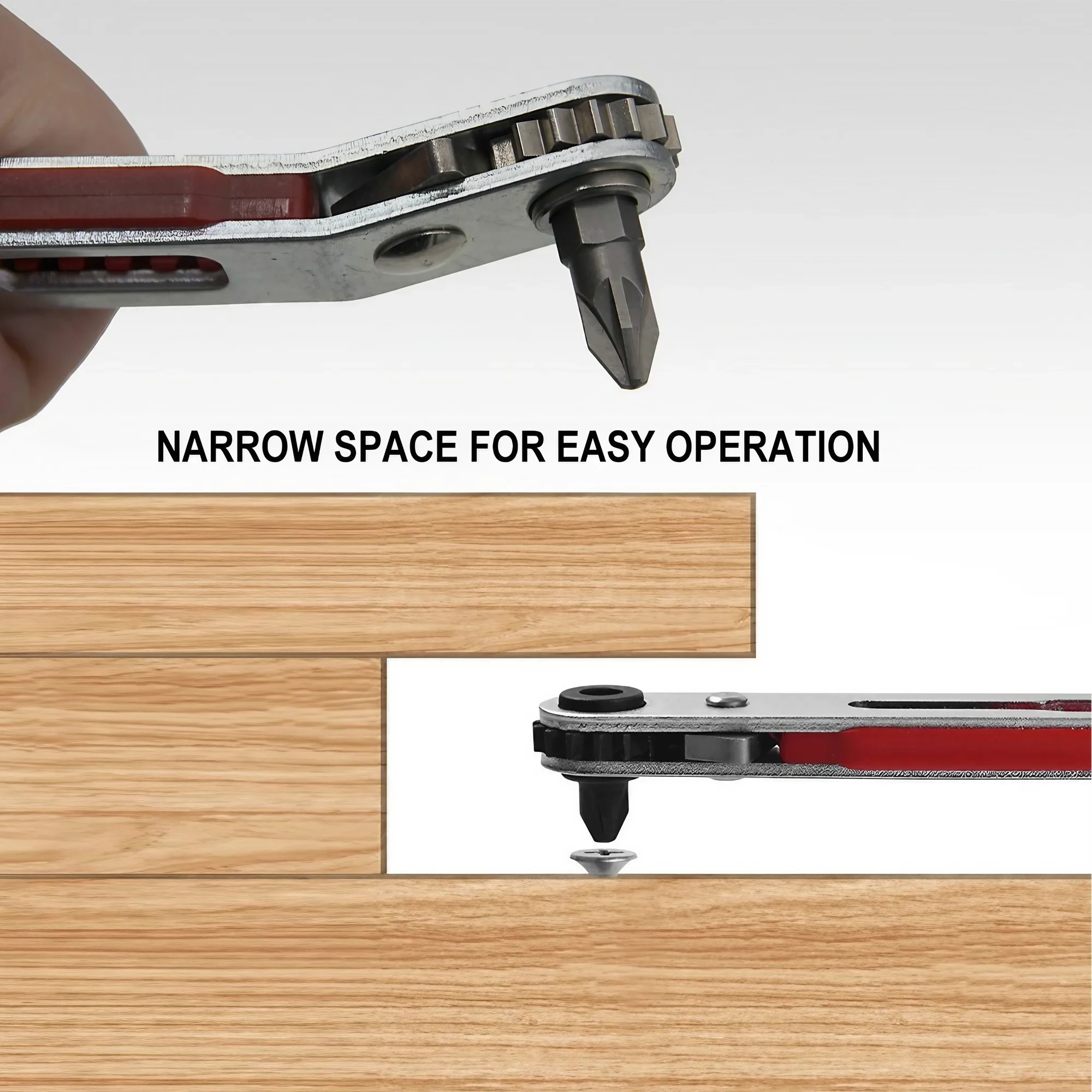 Adjustable Mini Ratchet Wrench Hand Tool with Reversible Head for Screwdriver Bits Home and Car Repair Motorcycle Repair Tools