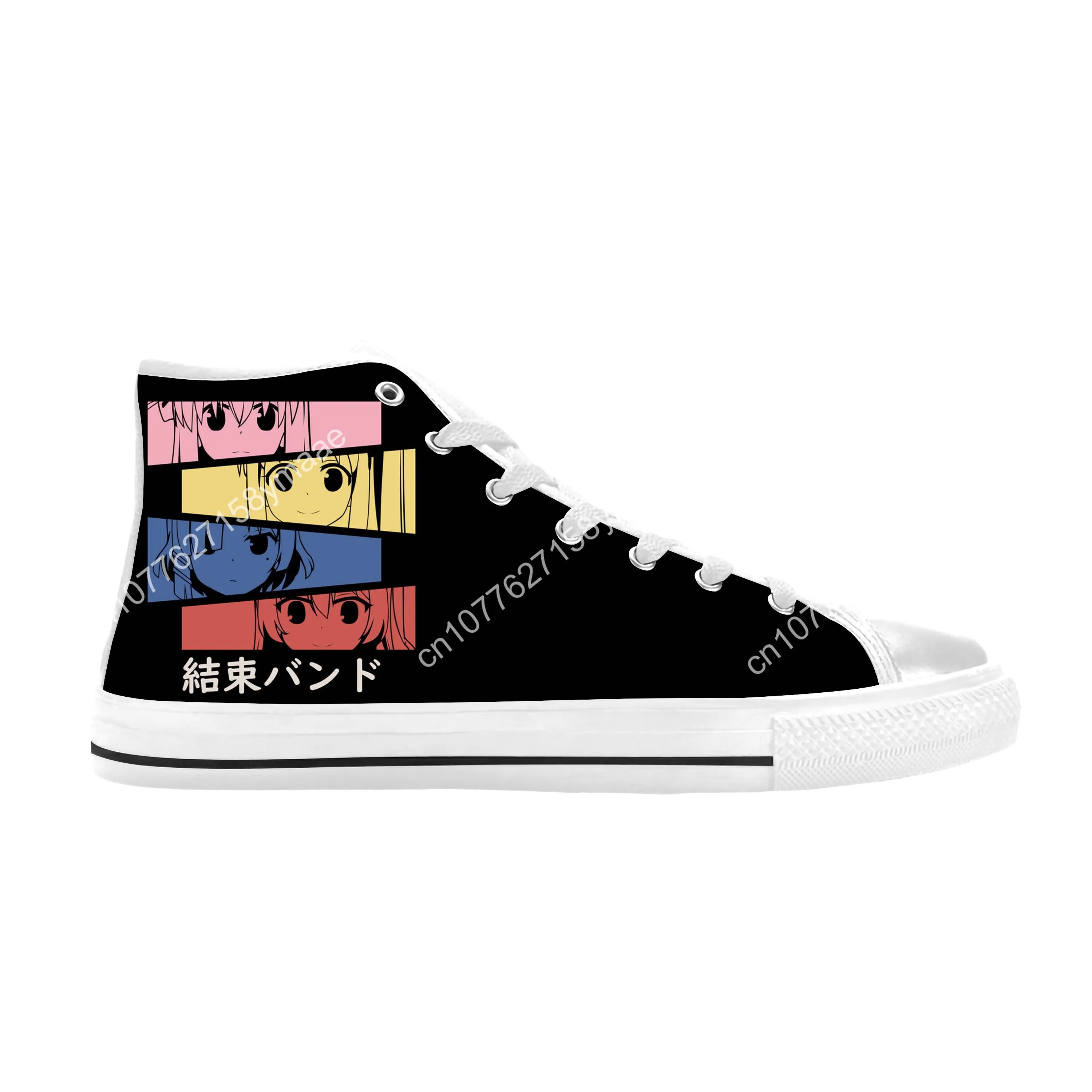 Anime BOCCHI THE ROCK Hitori Gotoh Ijichi Nijika Casual Cloth Shoes High Top Comfortable Breathable 3D Print Men Women Sneakers