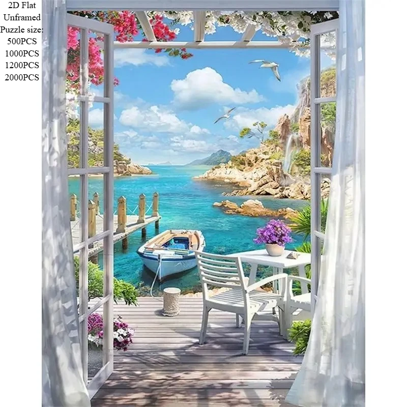 

500 Pieces Jigsaw Puzzle Town House Landscape Jigsaw Puzzle Educational Toy for Kids Children 's Games Christmas Gift