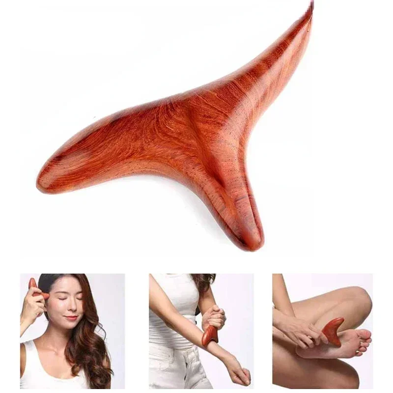 

Triangle Wooden Massager Body Neck Relax Blood Circulation Trigeminal Fragrant Wood Reflexology Tool SPA Therapy