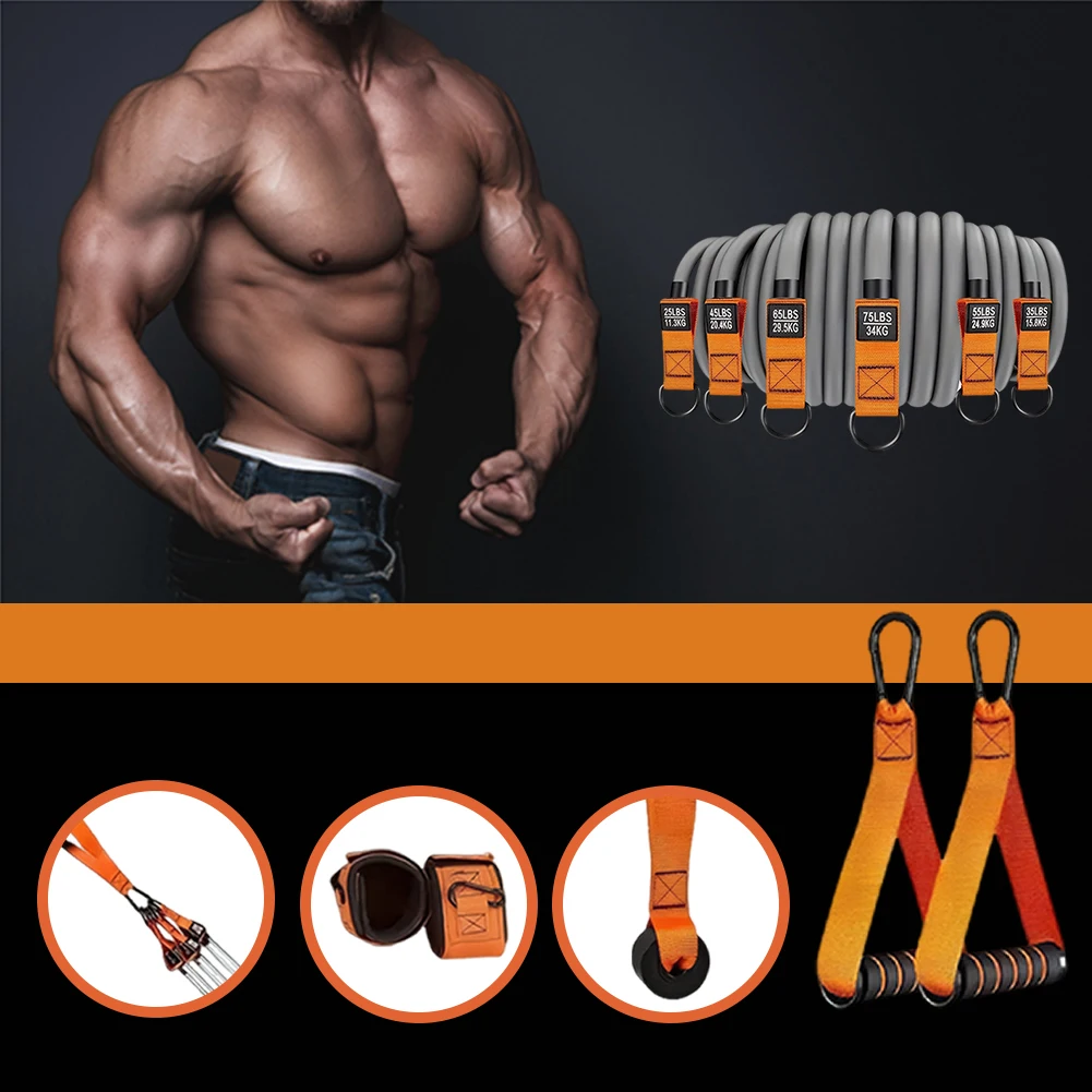 

Resistance Bands Exercise Bands Heavy Duty Fitness Bands Set with Handles Workout Bands Multi-Function for Yoga Home Workouts